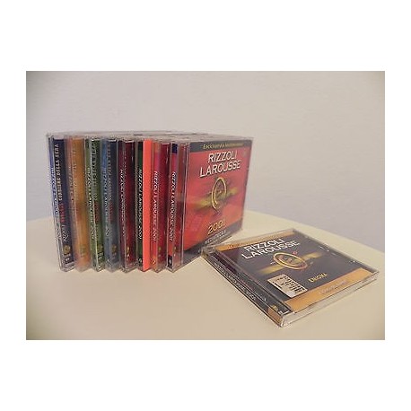 RIZZOLI LAROUSSE ENCICLOPEDIA MULTIMEDIALE 2001 COMPLETA 9 CD ROM (8 + 1) PER PC